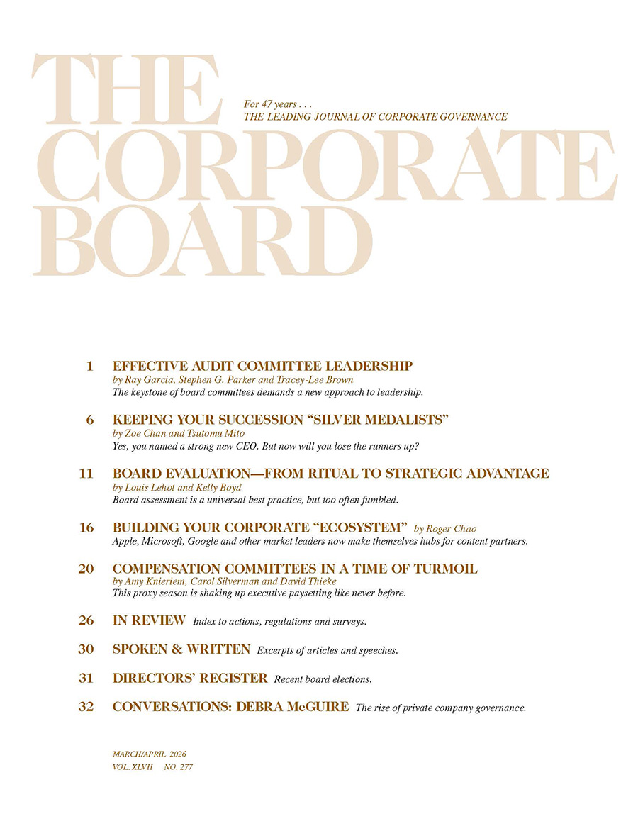 THE CORPORATE BOARD March/April 2026 Issue